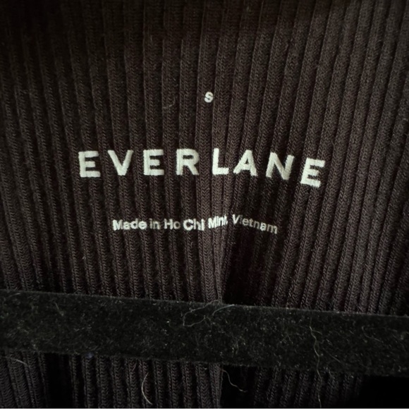 Everlane Ribbed Tencel Short Sleeve Bodysuit Black Size S - Picture 7 of 12